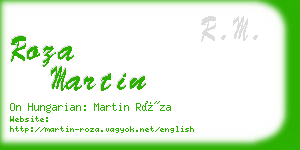 roza martin business card